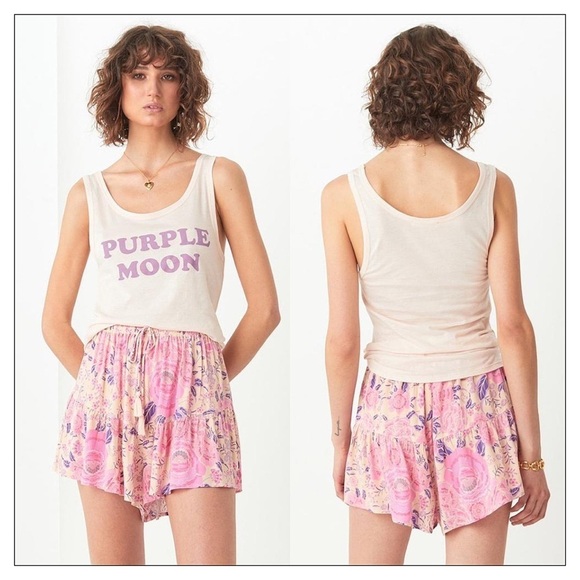 SPELL & The Gypsy Purple Moon Organic Singlet Tank Top XS - Picture 5 of 7
